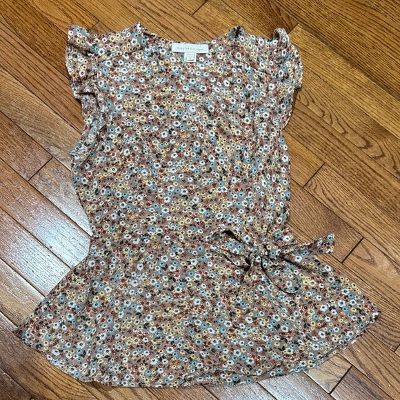 Monteau Floral Peplum Tie Front Women’s Top - Picture 1 of 4